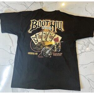 Vintage Boot Hill Saloon Laconia NH Biker T Shirt XL